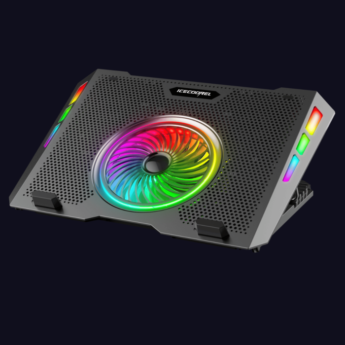 ICE COOREL A13 RGB Notebook Cooler with 5 Fans - Keep Your Laptop Cool and Stylish